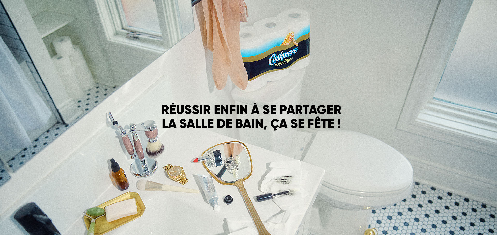 REUSSIR ENFIN A SE PARTAGER LA SALLE DE BAIN, CA SE FETE!