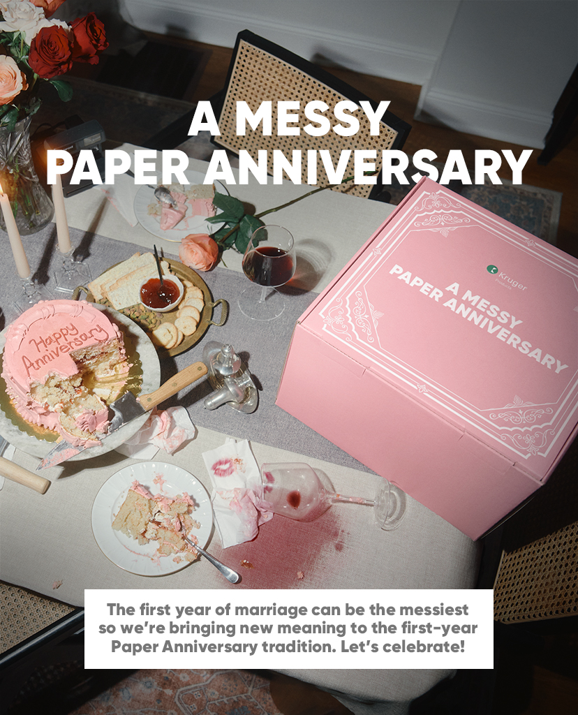 A Messy Paper Anniversary. The first year of marriage can be the messiest so we're bringing new meaning to the first-year Paper Anniversary tradition. Let's celebrate!