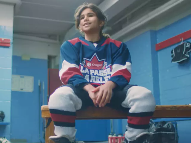 un joueur de hockey