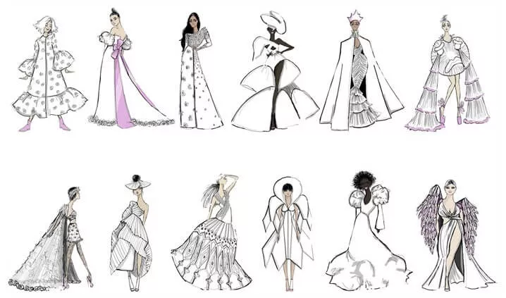 Dress sketches