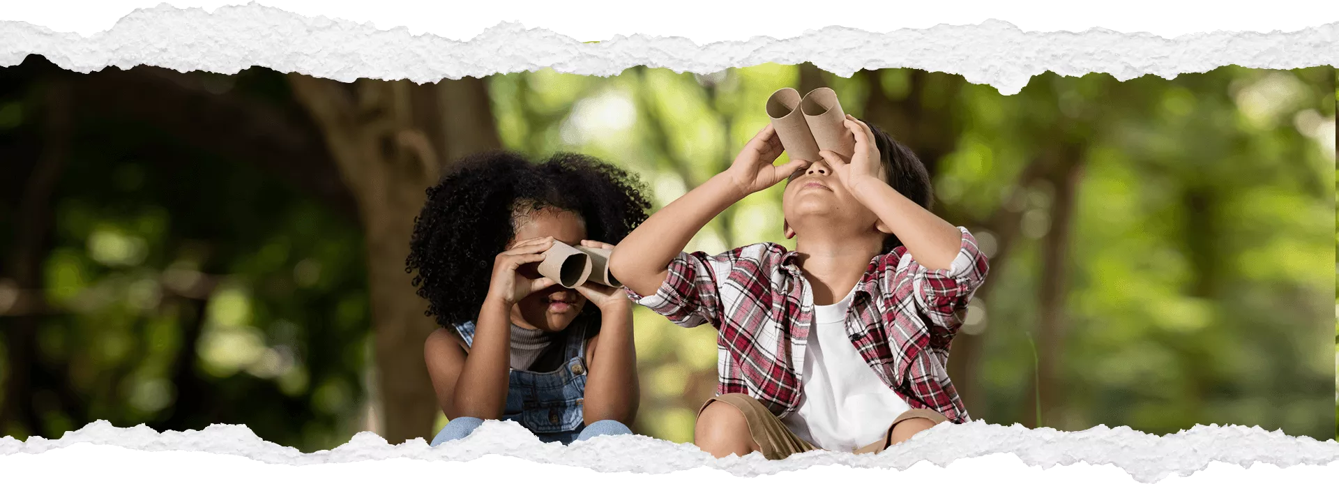 kids in forest