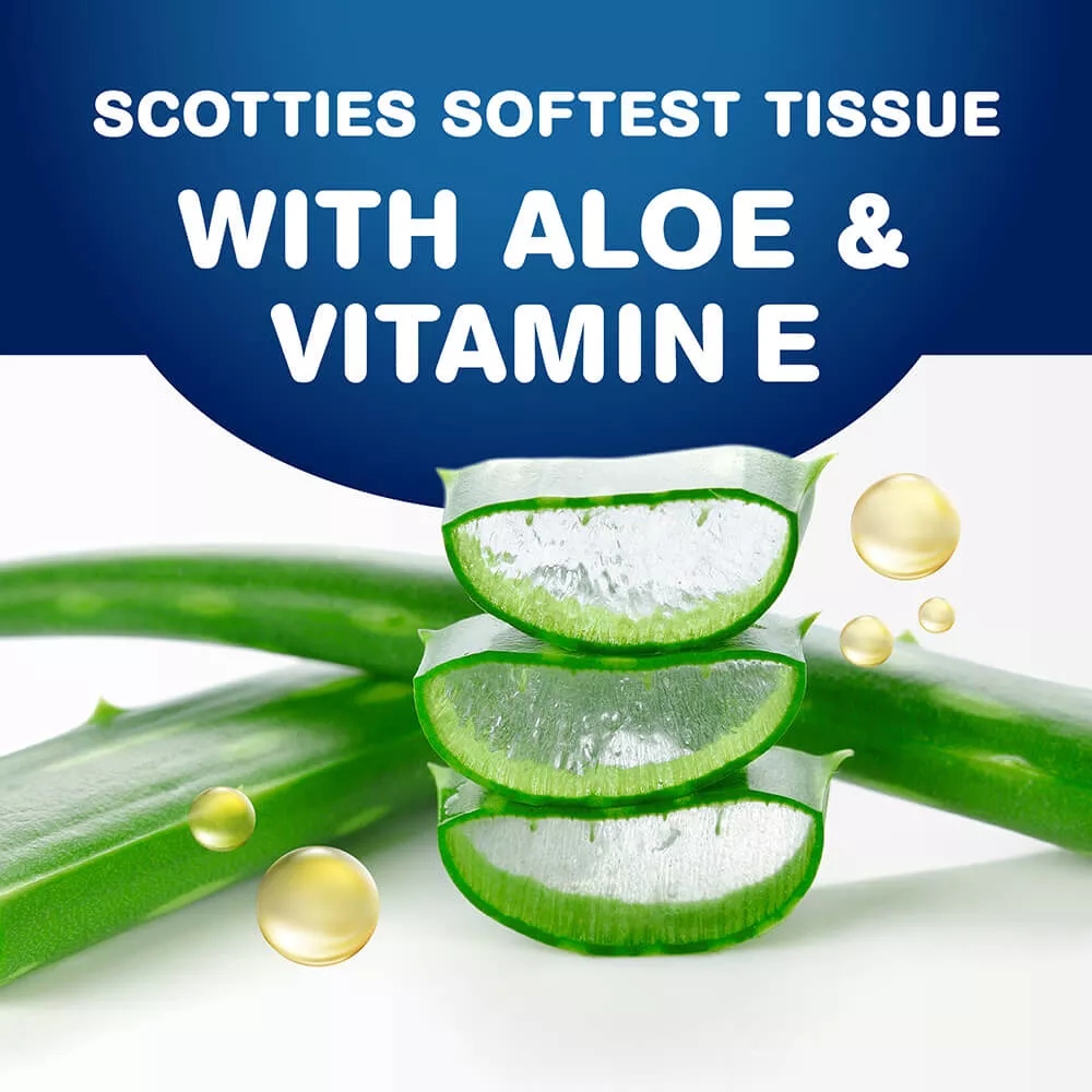 scotties softest tissue with aloe & vitamin E