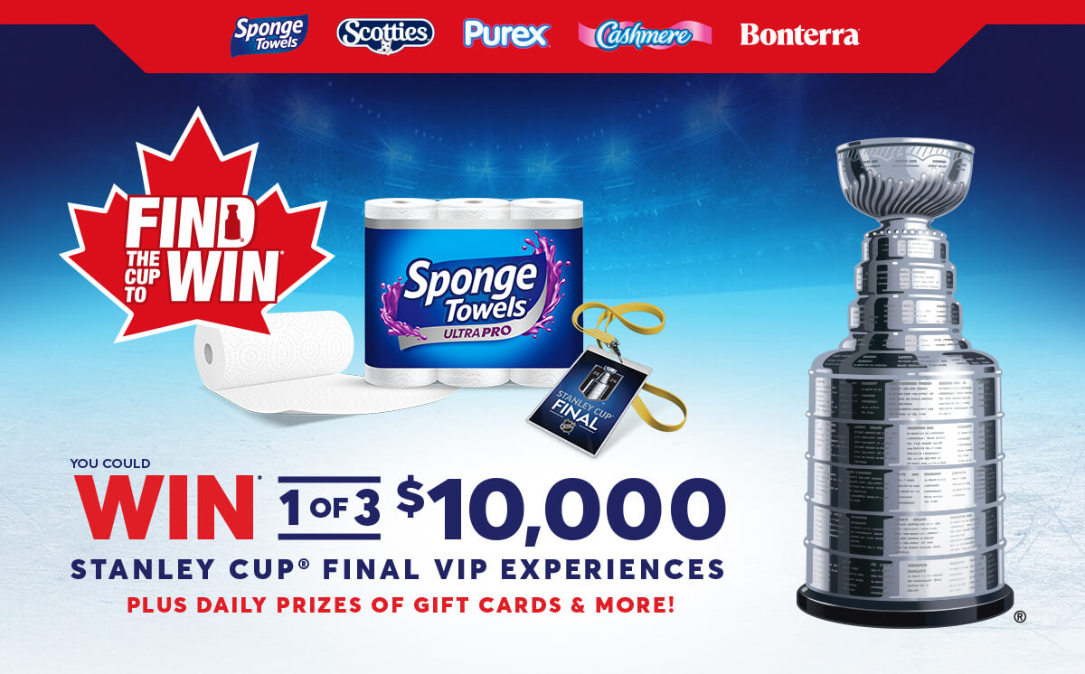 You could win 1 of 3 $10,000 Stanley Cup Final VIP Experiences Plus Daily Prizes of Gift Cards and More!